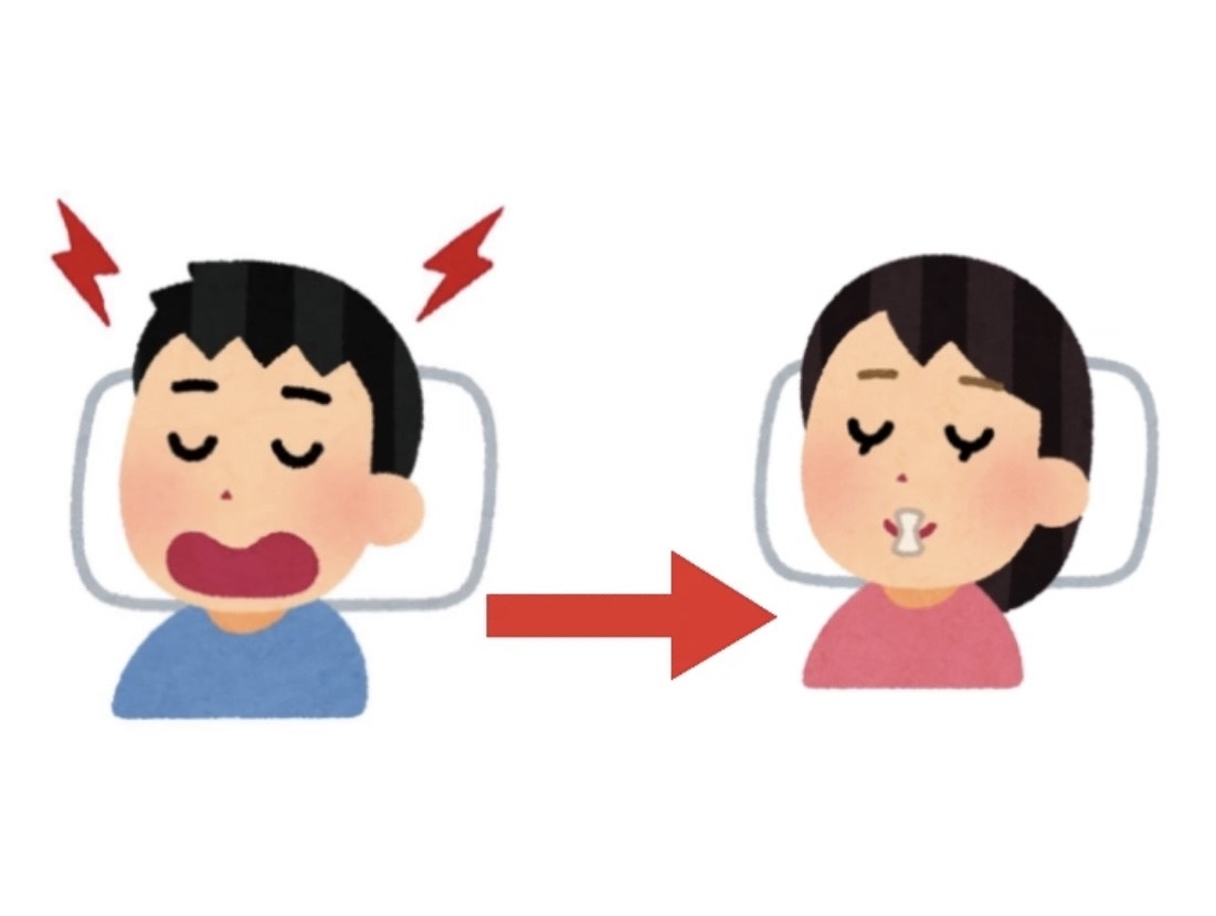 就寝時に口テープ！